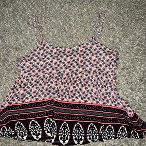 multicolor floral tank top cropped